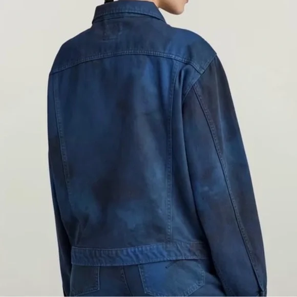 G-Star Oversized Dark Blue Denim Jacket Size Large New